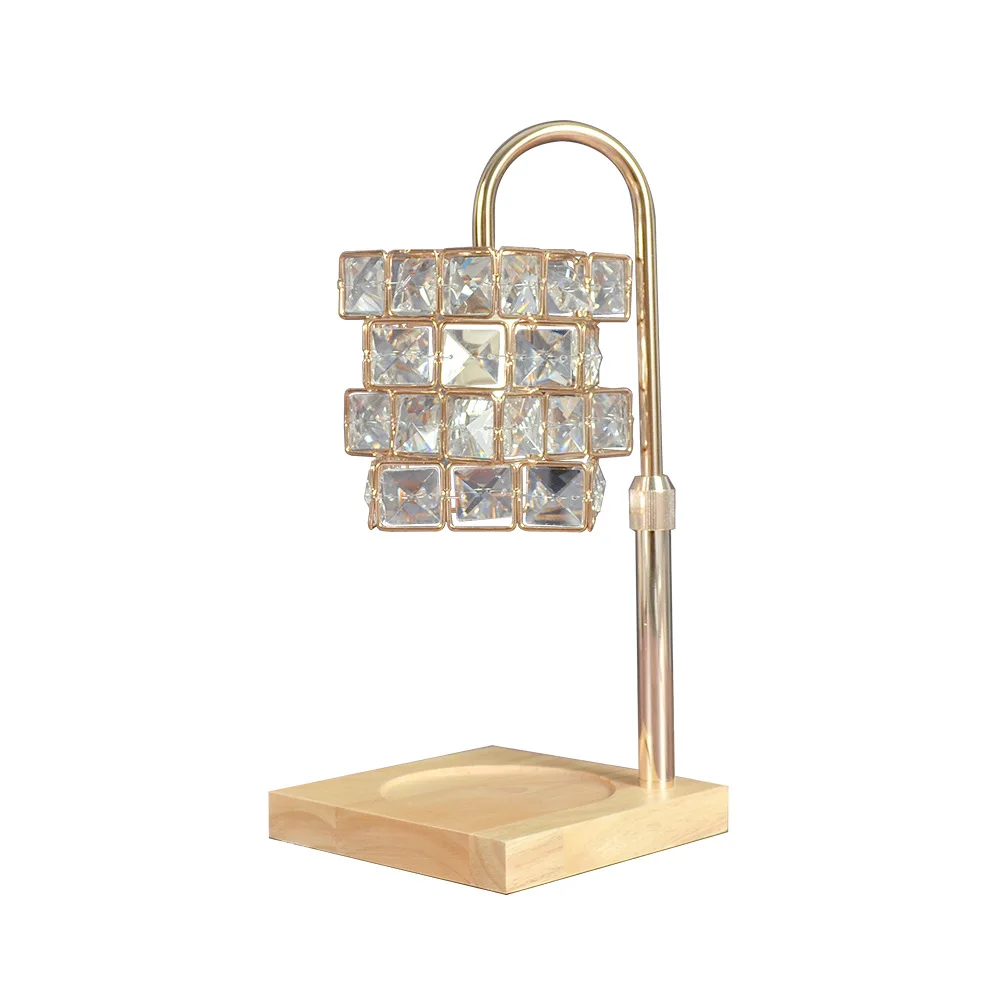Retro candle lamp with telescopic adjustment aromatherapy lamp, simple non fire bedside wax melting lamp with lifting function