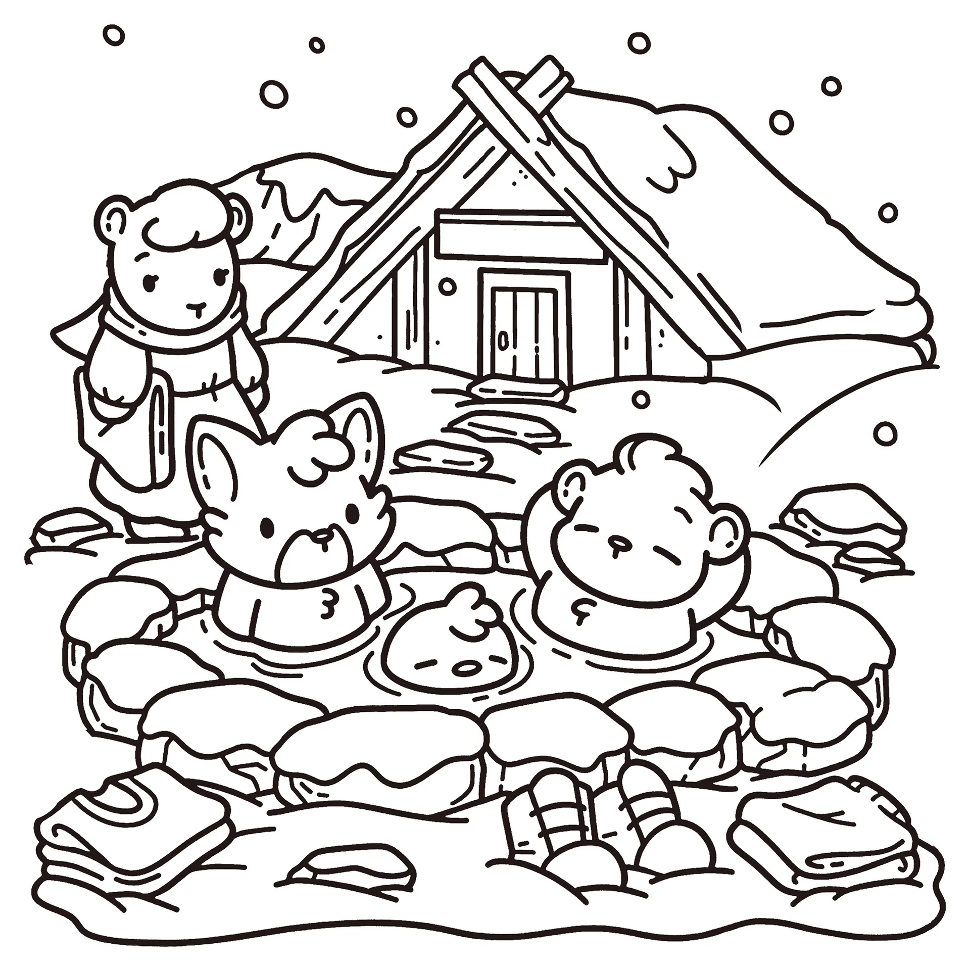 Cozy Japan Cute Coloring Book - Stress Relief And Relaxation Drawing Book for Adults and Teens