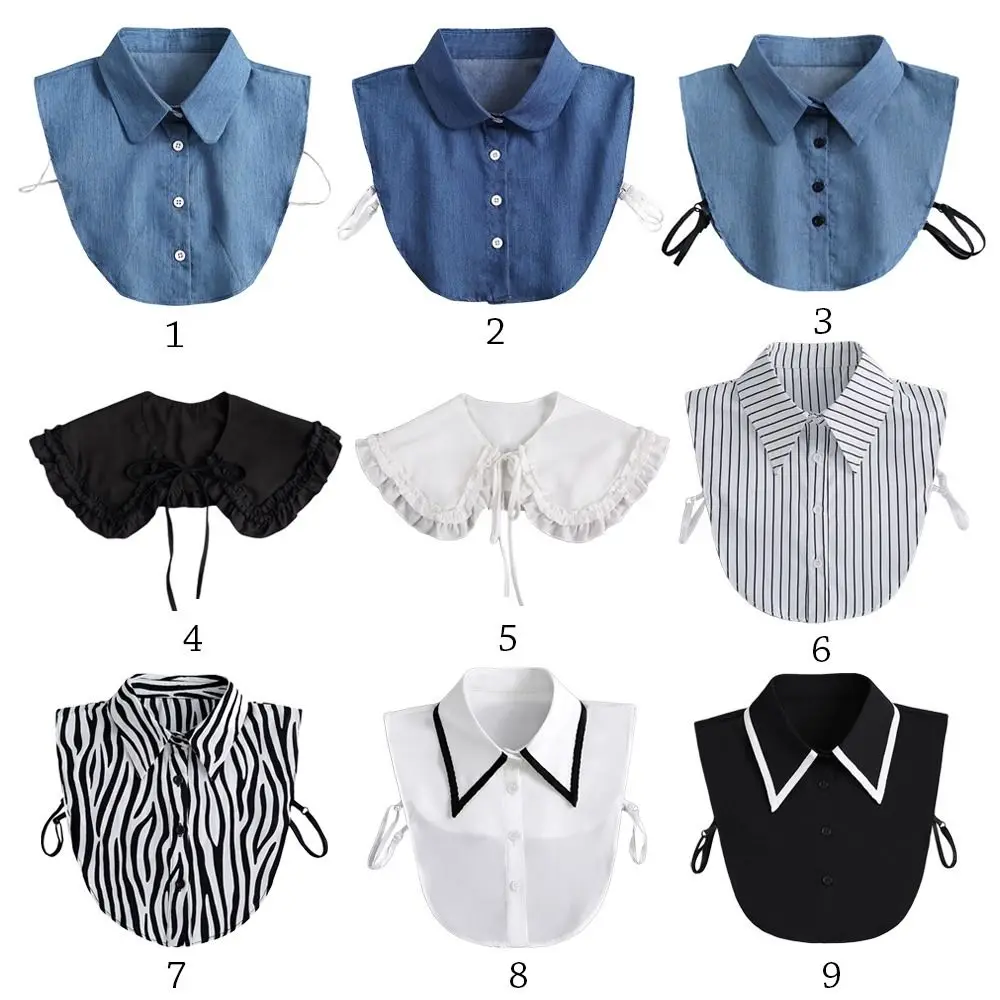 Accesorios de ropa desmontables clásicos para mujer, blusa con solapa, camisa con cuello falso, cuello falso