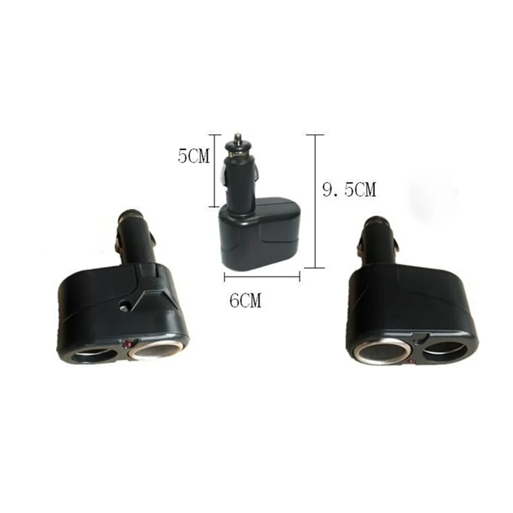 

12V Car Cigarette Lighter Splitter Plug Dual Charger Socket Tee Adapter Cigar Jack Socket Splitter