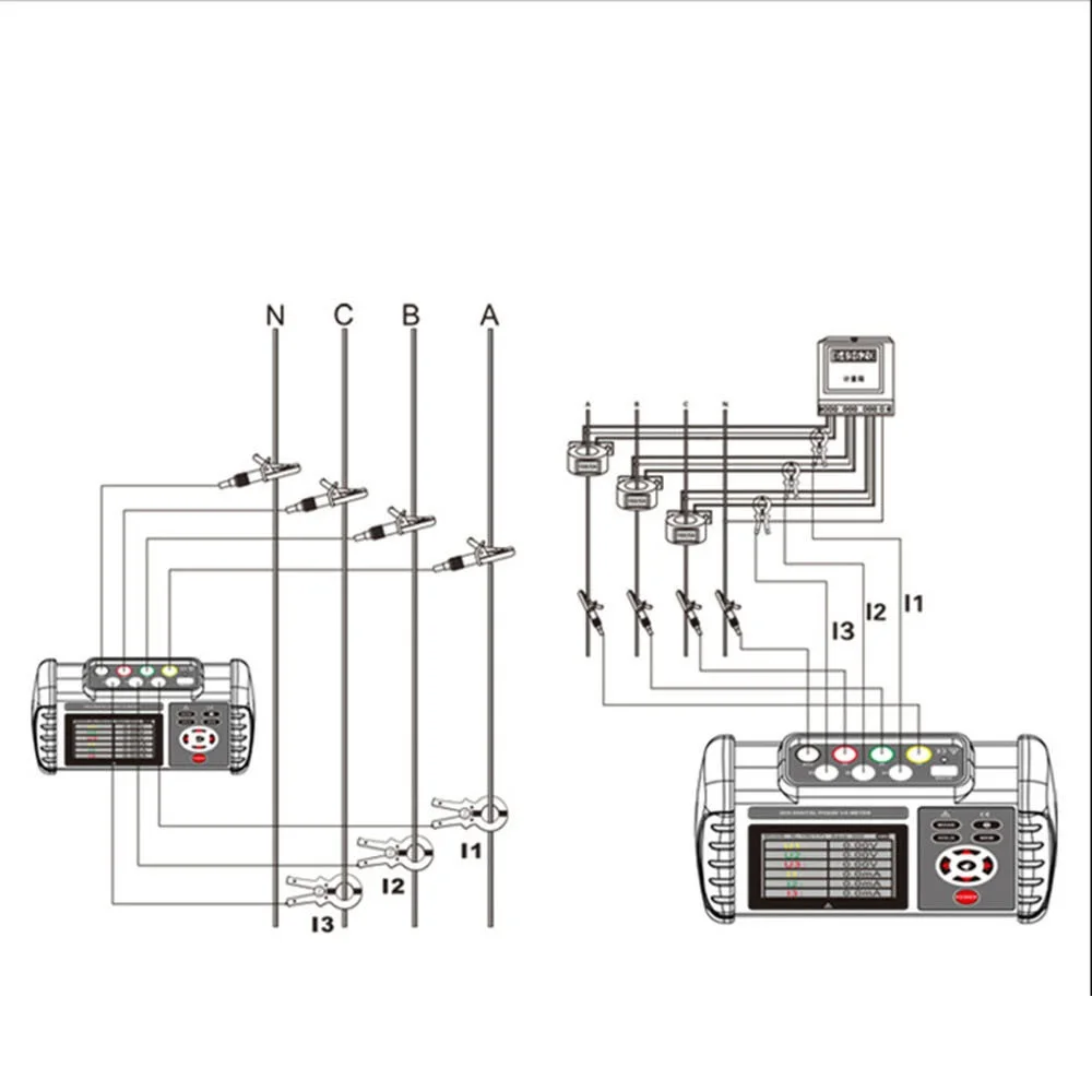 FR2020 الفولتميتر الرقمي عامل الطاقة الحالي متر محول الأسلاك مجموعات حثي بالسعة التفتيش تستر #4