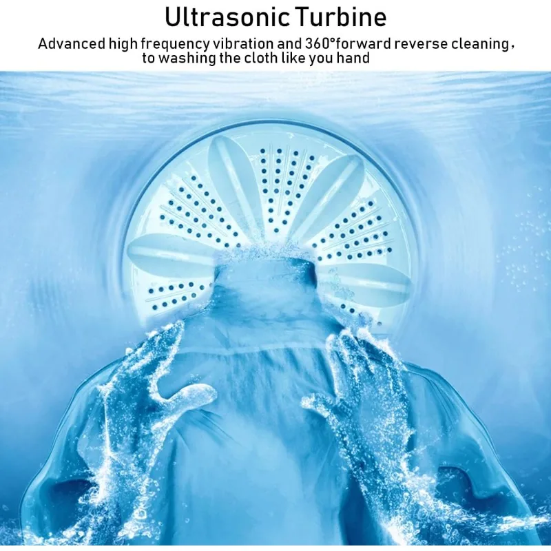 غسالات SAFEPLUS المحمولة الأوتوماتيكية بالكامل، غسالة صغيرة بسعة تحميل 7.7 رطل مع دوران ومدمج في ضوء أسطواني