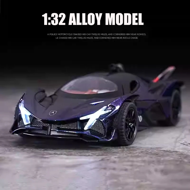 Cool Model 1:32 Apollo EVO Alloy Diecast Sports Car Sound Light Pull Back Children Birthday Christmas Gift Toys  Collection Valu