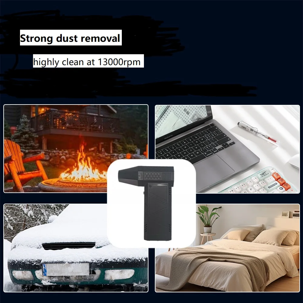 130000RPM Mini Turbo Jet Fan Electric Air Duster Adjustable wind speed Turbo Violent Blower Rechargeable with Light Car Cleaning