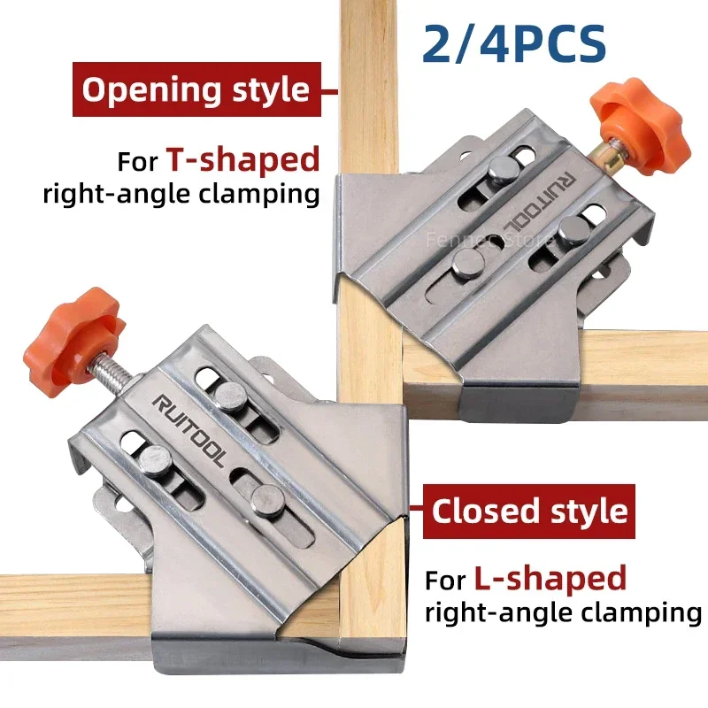 90 Degree Positioning Squares Right Angle Clamps Woodworking Quick Clip Positioner Right Angle Clamp for Woodworking DIY