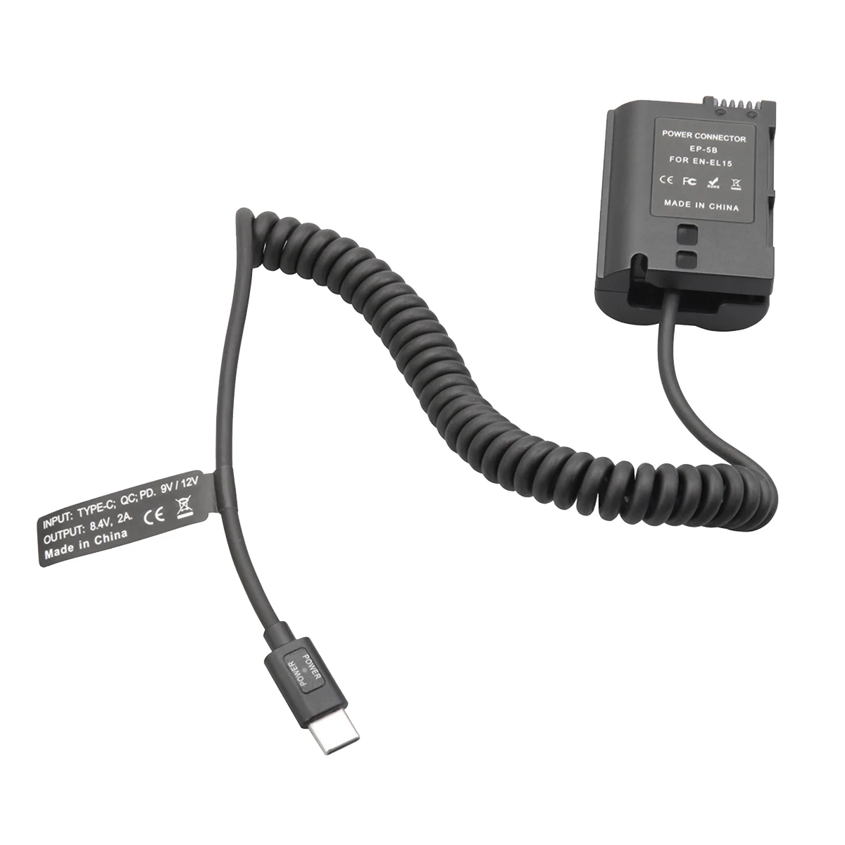 

EL15 Dummy Coupler Battery Type-C Spring Cable for D500 D600 D750 D780 D850 Z5 Z6 Z6II Z7 Z7II V1 D7000 D7500