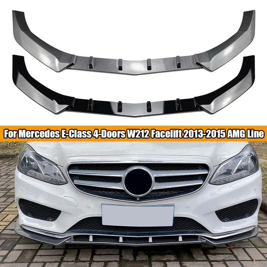 

For Mercedes Benz E-Class 4-Doors W212 Facelift 2013-2015 AMG Line Front Bumper Lower Lip Splitter Diffuser Spoiler Protector