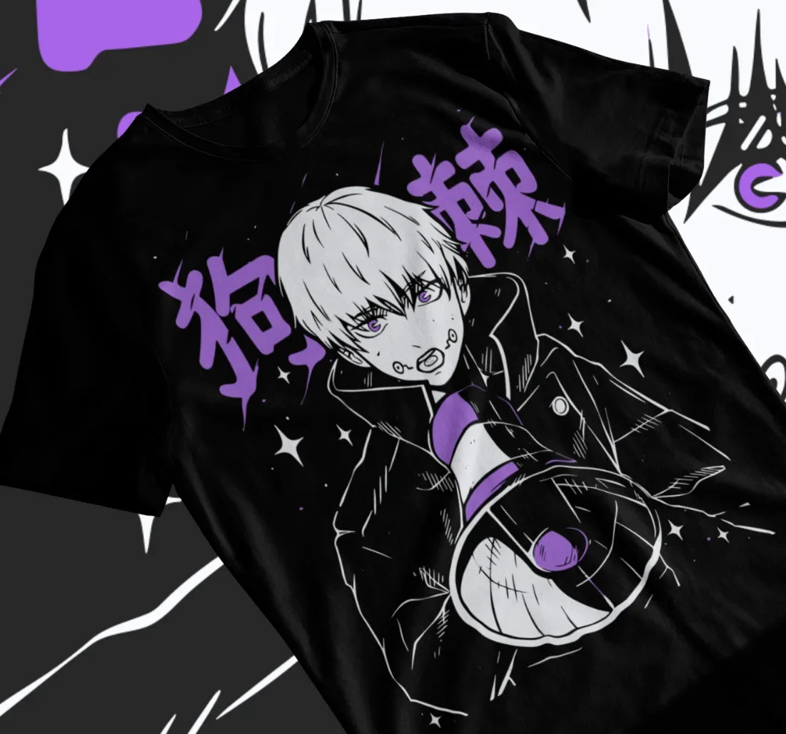 

Inumaki Toge Unisex T-Shirt,Jujutsu Kaisen Anime Fushiguro,Satoru Gojo,Soft Tee