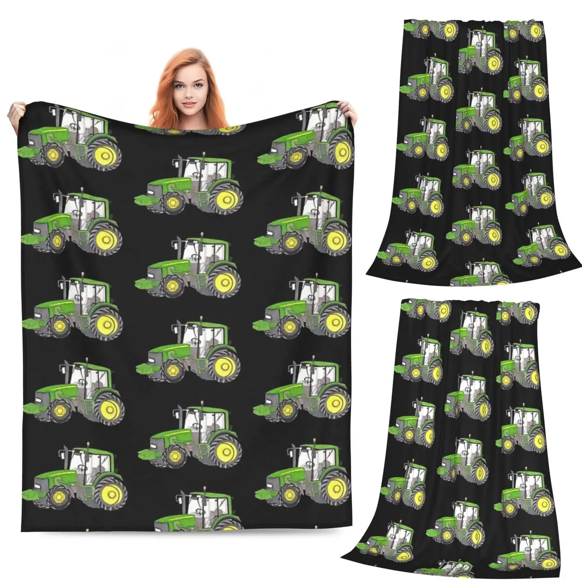 

TRACTOR Blanket Flannel Sofa Throw Blanket Warm Throw Blankets for Home Bedroom Office Throws Bedspread Quilt