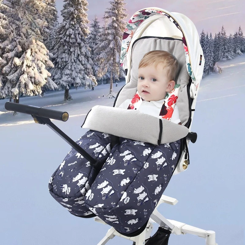 Baby Stroller Footmuff 0-24Months Winter Baby Warm Envelope Sack For Discharge Windproof Thicker Universal Stroller Accessories