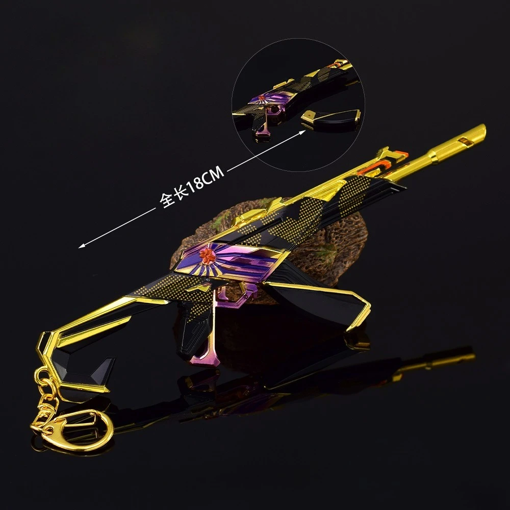 18cm Valorant Champions 2023 Vandal  Keychains Collection Game Metal Weapon Model Pendant Accessories Kunai Karambit Gifts Toys
