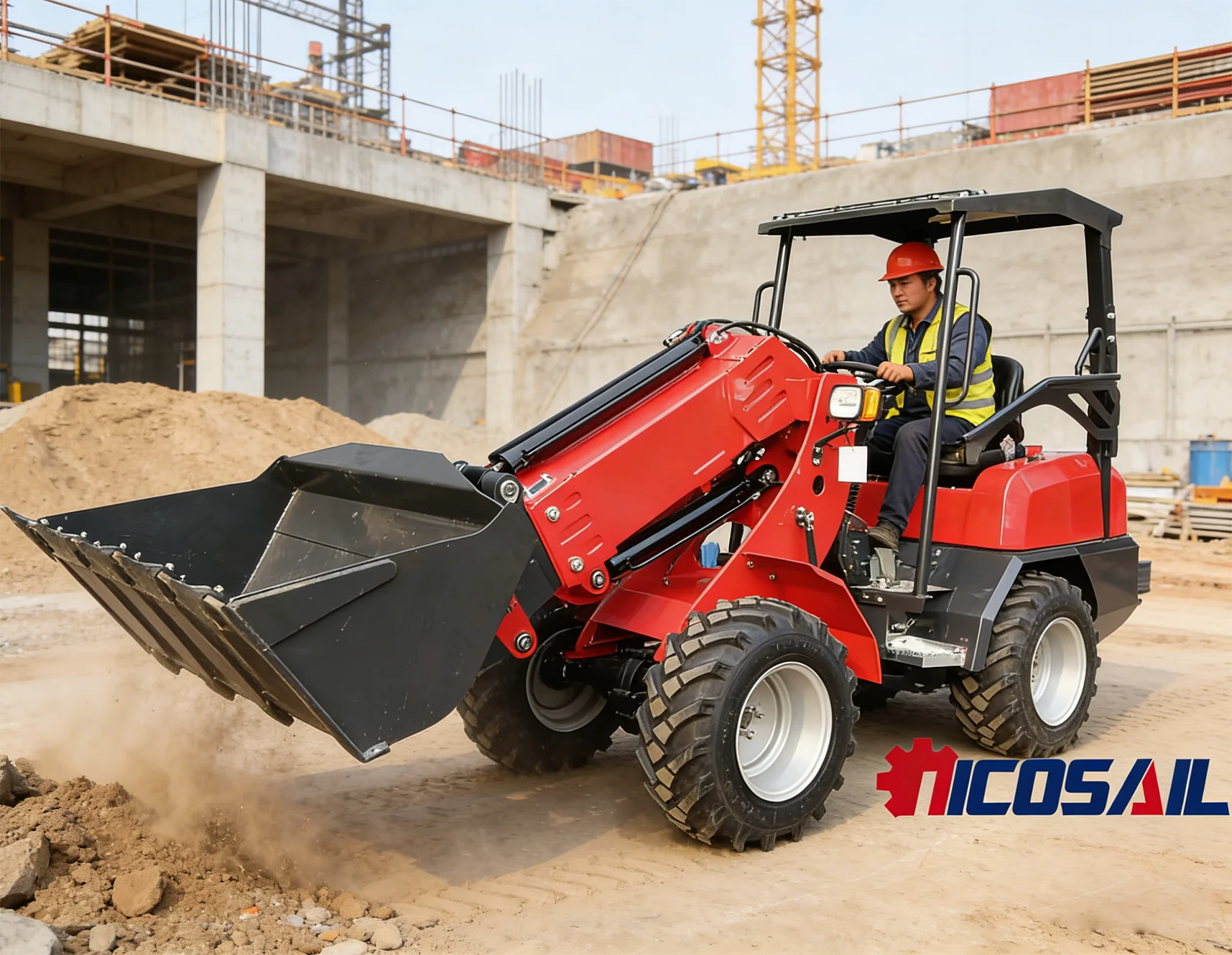

KZL918 Telescopic Loader 242mm Ground Clearance Rough Yard Use CE Customizable