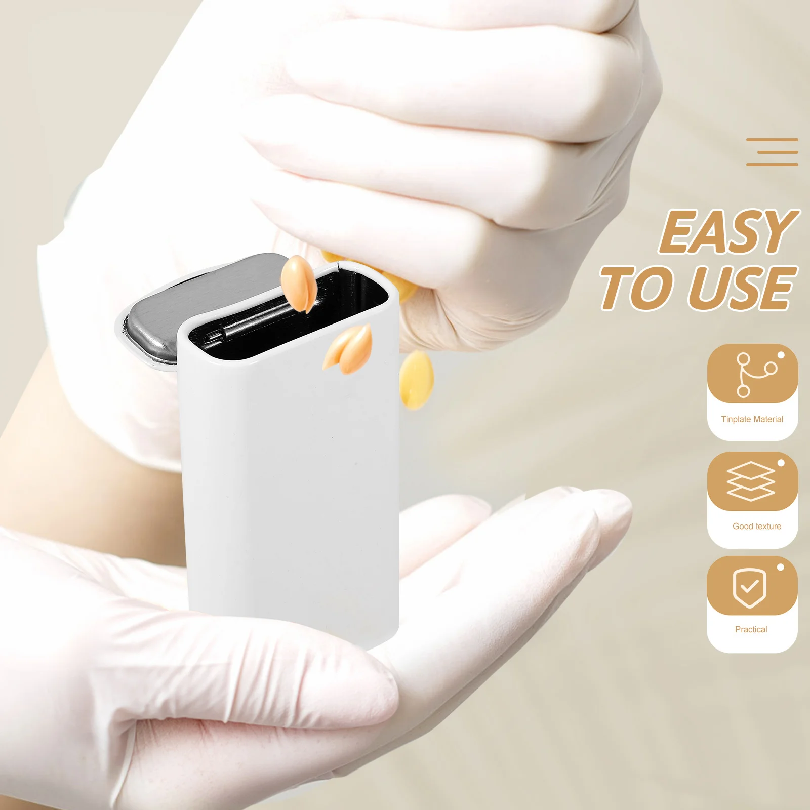 

6Pcs Small Rectangular Tinplate Box Flip Lid Organizer Candy Storage Jewelry Container Small Tin Box Tinplate Storage Holder