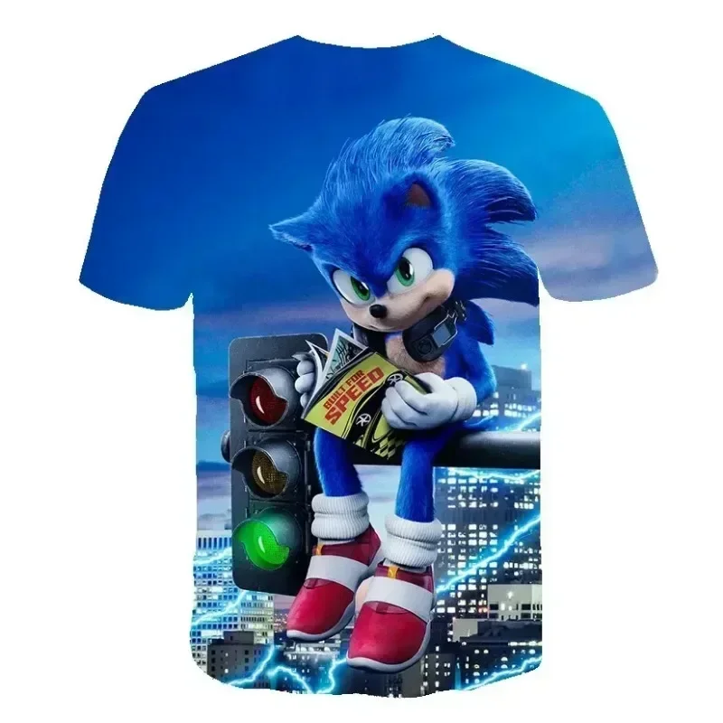 SONIC THE HEDGEHOG T-shirt vêtements Sonic 3D pour enfants garçons et filles dessin animé impression Animation Cosplay vêtements accessoires