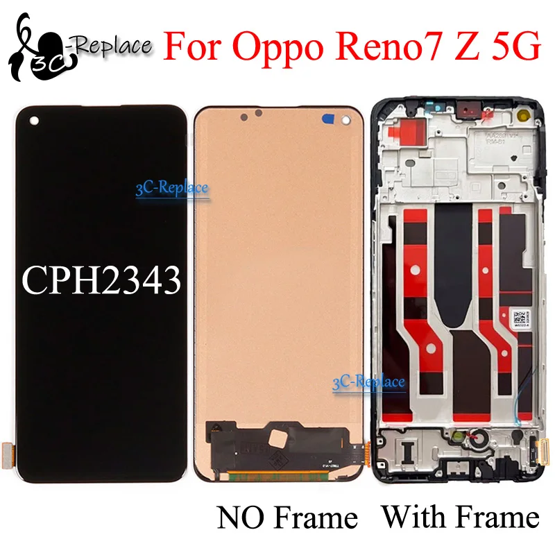 Amoled / TFT Black 6.43 Inch For Oppo Reno7 Z 5G CPH2343 LCD