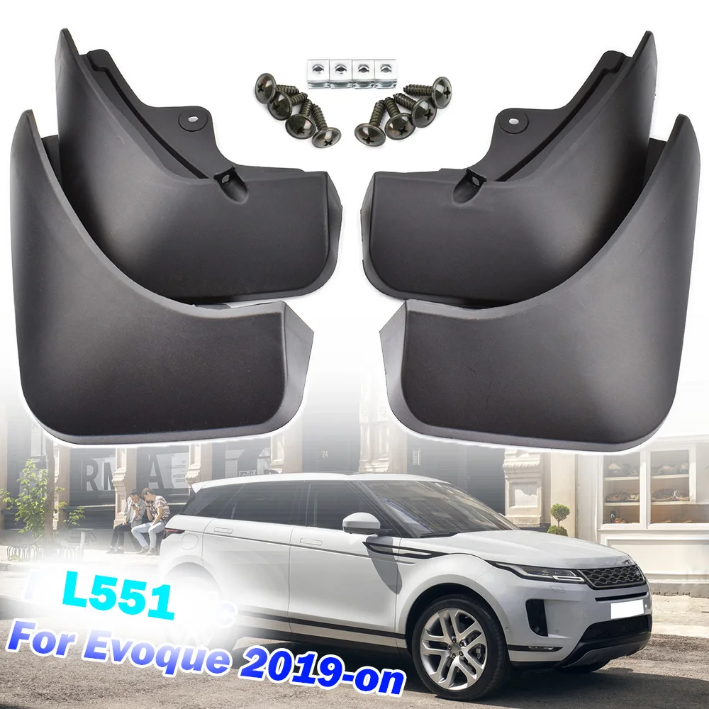 Set Front Rear For Land Range Rover Evoque L551 2019 2020 2021 Mud Flaps Mudflaps Splash Guards Mudguards Front Rear