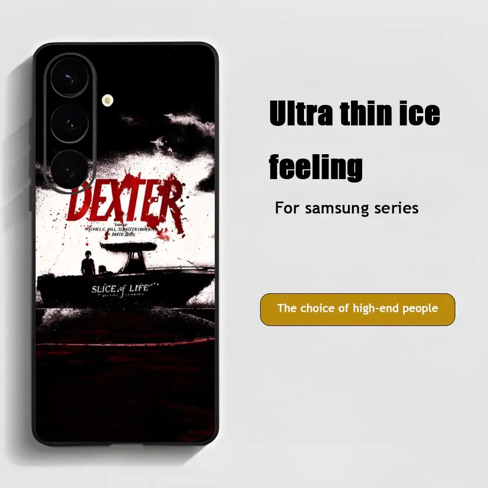 D-Dexter Morgan TV Popular Phone Case For Samsung Galaxy S25 S24 S23 S22 S21 S20 Plus Ultra Note20 Soft Black