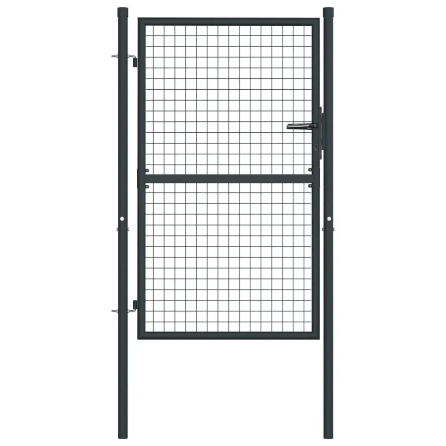 

Mesh Garden Gate Galvanized Steel 39.4x68.9 Gray