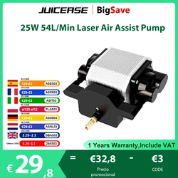 NEJE 54L/Min laserowa pompa wspomagająca powietrze 25W elektryczna sprężarka powietrza do maszyna do grawerowania i cięcia laserowego regulowana prędkość niski poziom hałasu