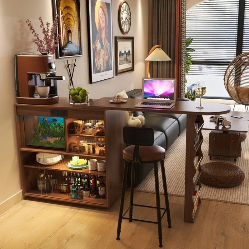 Table de loisirs domestique pliante, armoire de bar télescopique, armoire de séparation latérale pour canapé, petit appartement