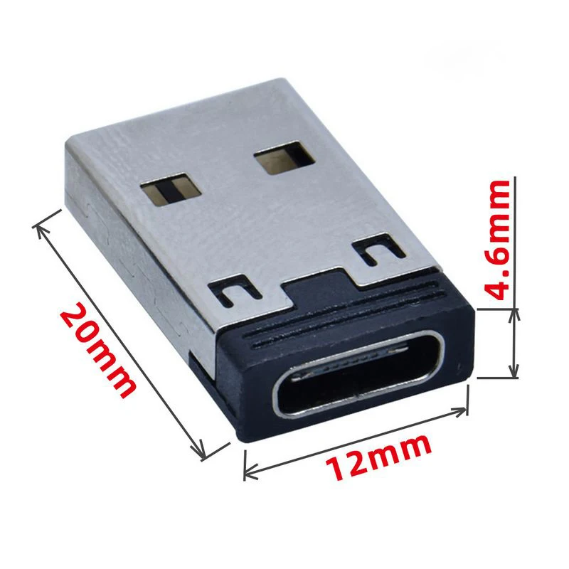 Cltgxdd USB-A-auf-Typ-C3.1-Buchsenadapter, integrierte PCB-Formgebung, Mini-Konverter, schnelles Laden, Datensynchronisierung für Handys, Laptops und PCs – Detail 5