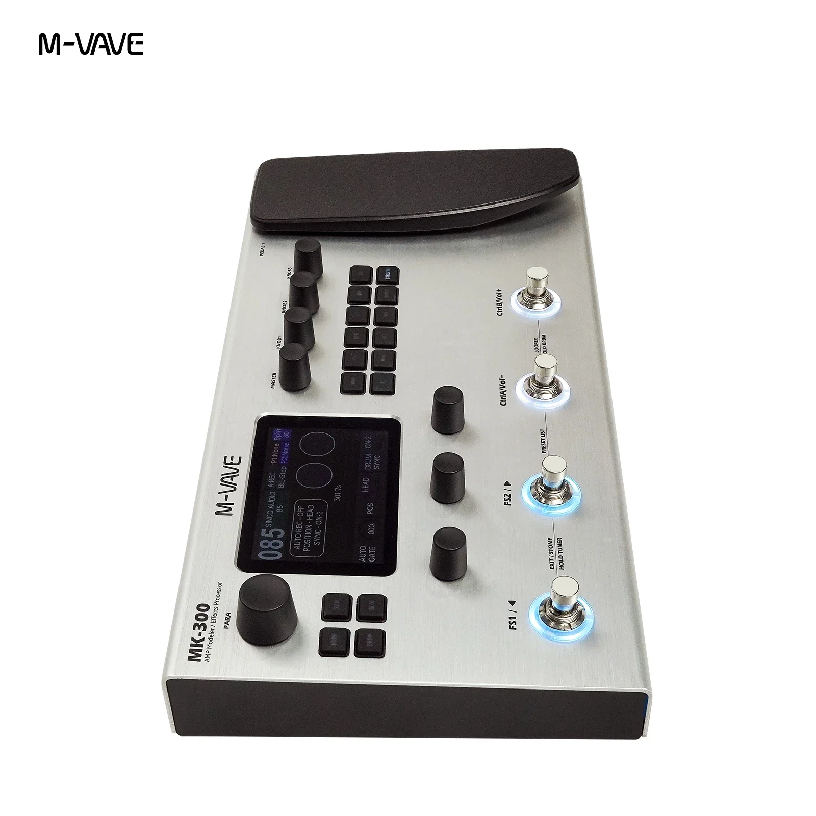 M-VAVE MK-300 ギターベースマルチエフェクトプロセッサー、充電式