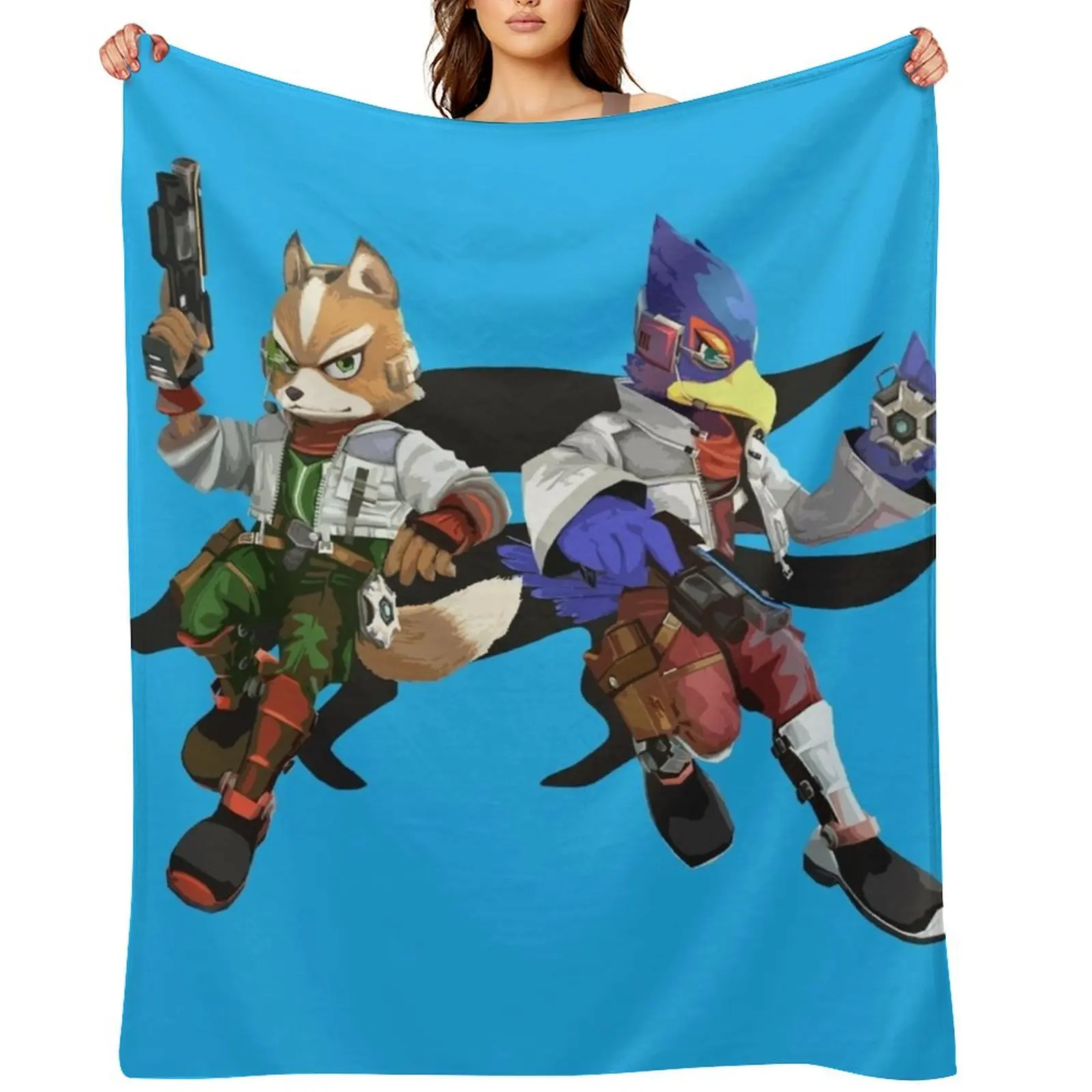 

Fox and Falco Throw Blanket Bed Plaid Bed Fashionable Luxury Thicken Blankets