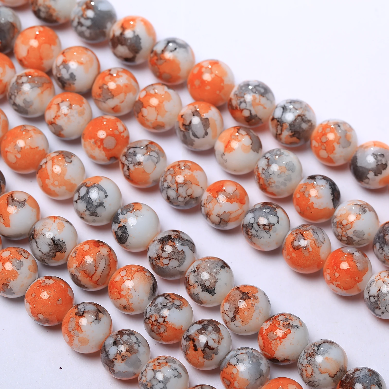 240pcs 10mm Multicolour Glass Beads with Speckles for DIY Bracelet Bangle Making 111 Sorts of Colors Could To Choose