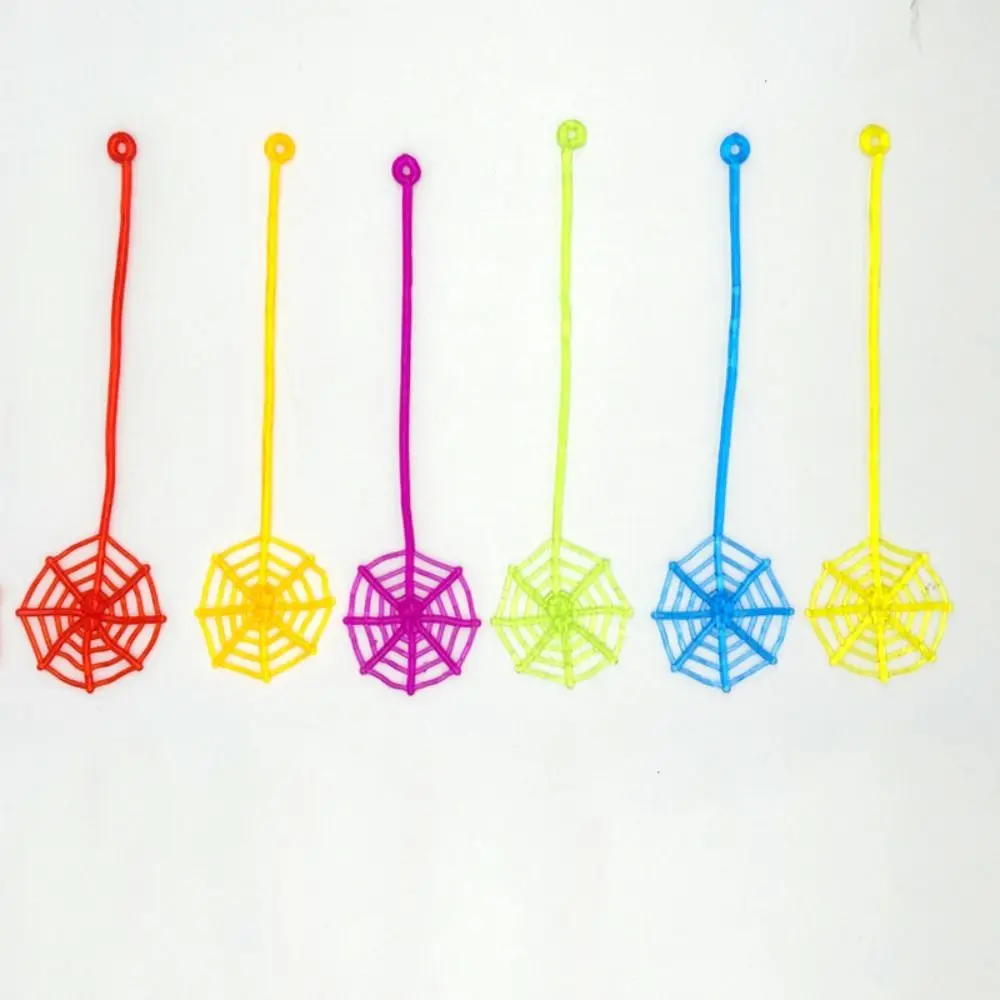 10 sztuk lepka pajęczyna plastikowa przysługa wspinaczka Tricky Gag zabawki Mini Multicolor elastycznie rozciągliwa pajęczyna nowość zabawki