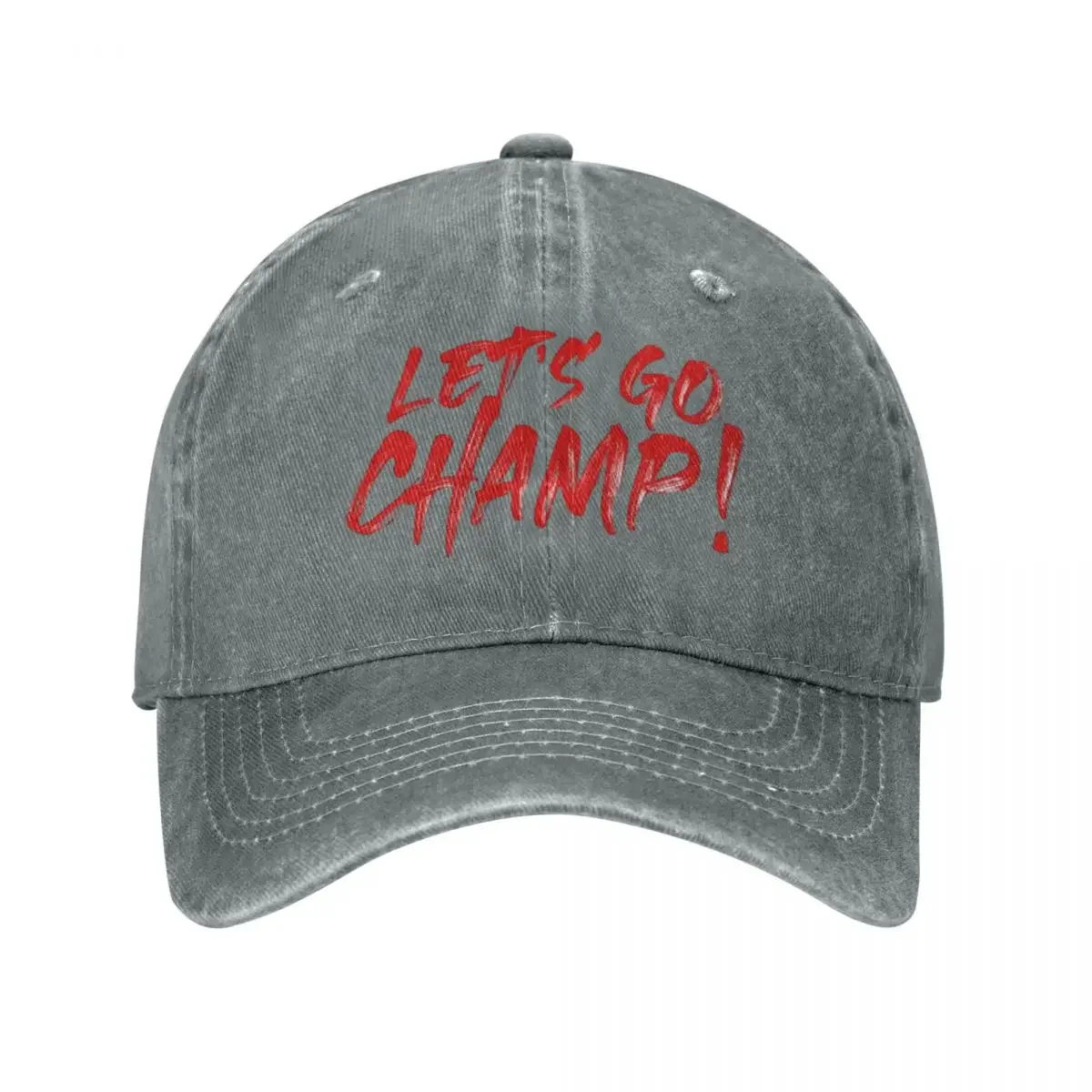 LET&# 27;S GO CHAMP BY SHANNON BRIGGS Baseball Caps Washed Denim Hat Outdoor Adjustable Casquette Streetwear Baseball Cowboy Hat