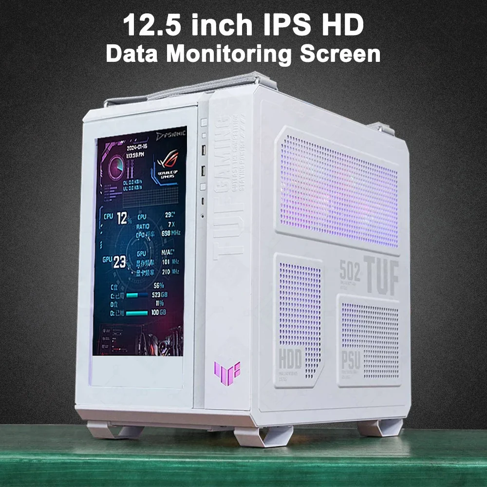 شاشة عرض لمراقبة بيانات الكمبيوتر الشخصي ، دقة x ، شاشة مساعدة ديناميكية لـ ASUS TUF MOD بدون صندوق كمبيوتر ،