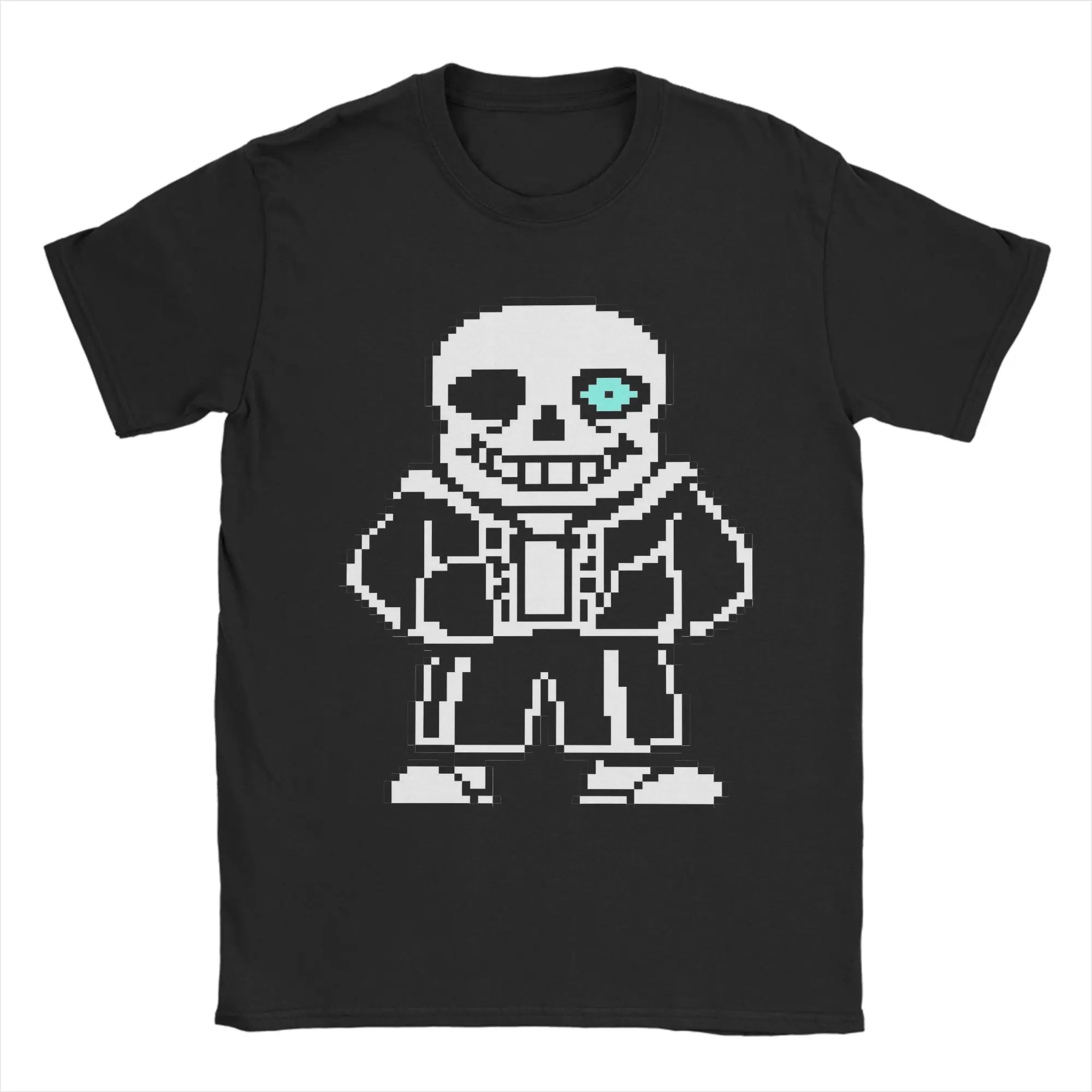 Camiseta Undertales IV com estampa de caveira do personagem Sans, para homens e mulheres, 100% algodão, camiseta de manga curta, gola redonda, roupa c
