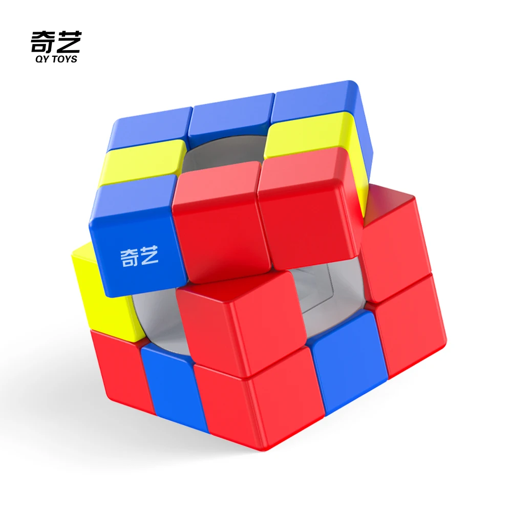 [JudyCube] Qiyi Void Sandwich Magic Speed Cube Stickerless Professional Fidget Toys Hollow sandwich 3x3 Cubo Magico Puzzle