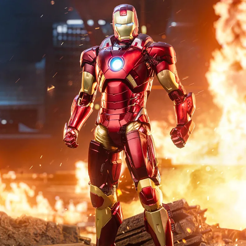 새로운 정품 ZD 아이언맨 토니 스타크 MK38 MK40 MK9 액션 피규어 가동 관절 수집 모델 장난감 데스크탑 장식품 축제 선물