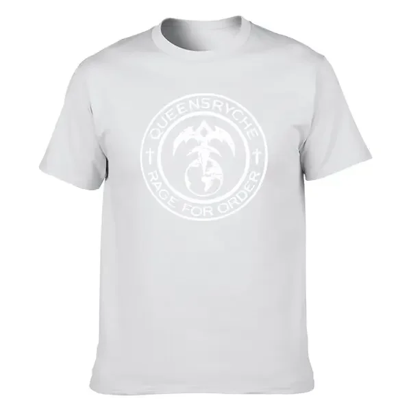 Queensryche Rage For Order Music T-Shirt Unisex For Man Woman Short Summer Tees Casual Cotton
