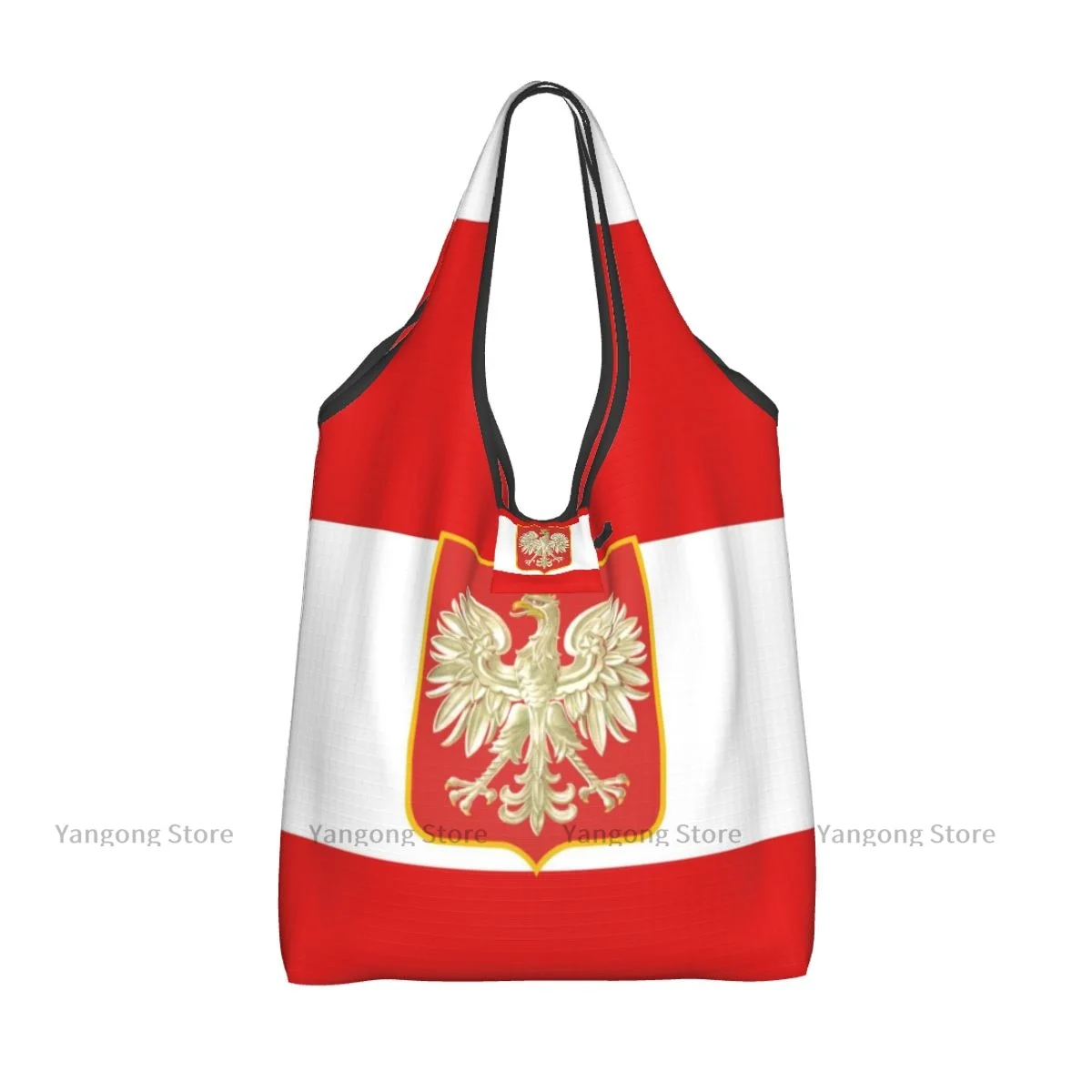 Faltbare Einkaufstasche Polen Flagge Tasche Falt tasche Handtasche bequeme Reise Einkaufs tüte