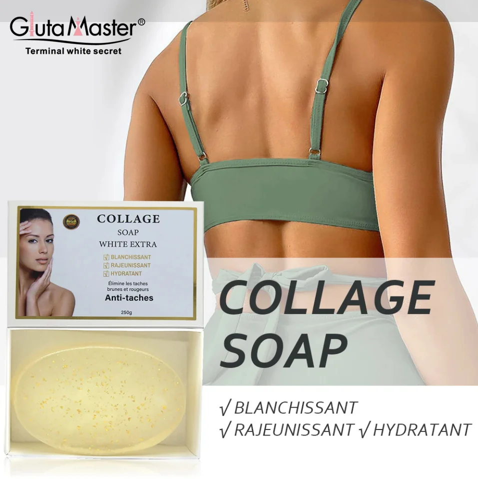 

Gdiant Master, отбеливающее и смягчающее, отшелушивающее, против старения, восстанавливающее, успокаивающее мыло для лица и тела с коллагеном