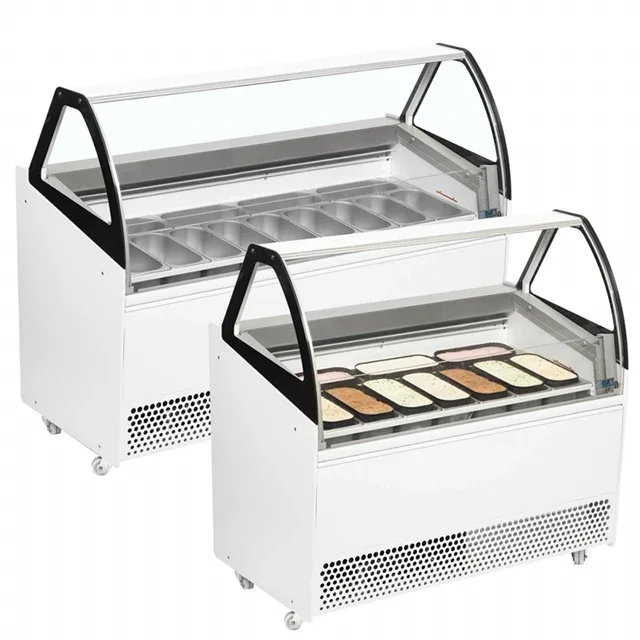 Commercial Gelato Ice Cream Showcase Display Freezer/ice Cream Refrigerator Showcase Display Gelato Display Freezer