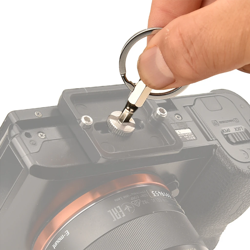 أداة محمولة 1/4 "3/8" كاميرا المسمار وجع سبائك الألومنيوم ل DSLR هيكل قفصي الشكل للكاميرا الإفراج السريع Gimbal مفك متعدد الوظائف