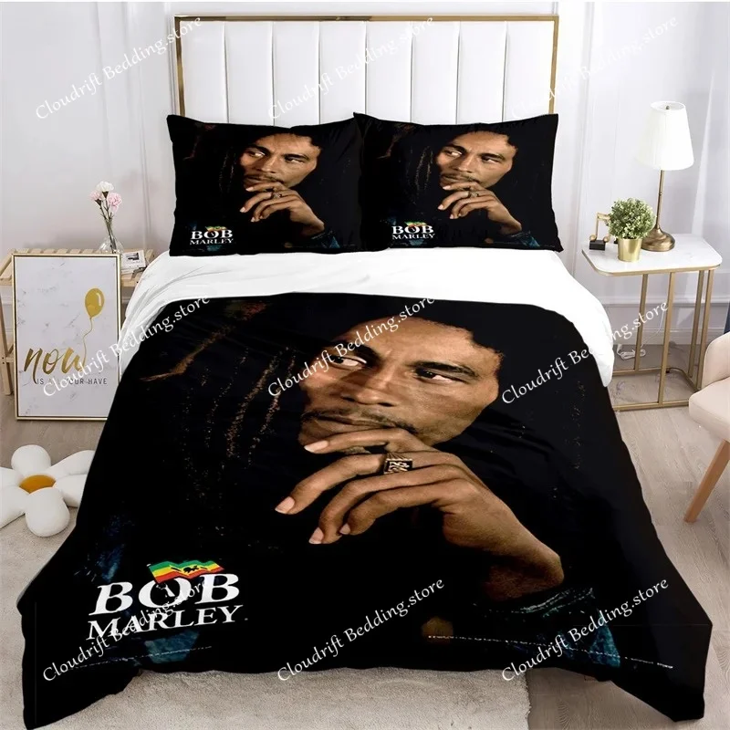 Bob Marley Duvet Cover Sets Music Legends Jamaica Singer Comfortable Bedspreads Queen King Size Bedding Sets Bedroom Decor