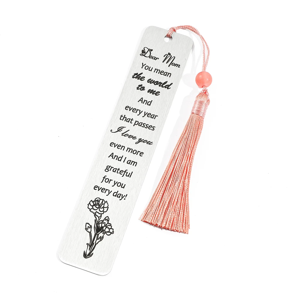 Retro Flower Tassel Bookmark Reading Page Annotation Bookmark Students Create Gift Paper Cards with Classic Text