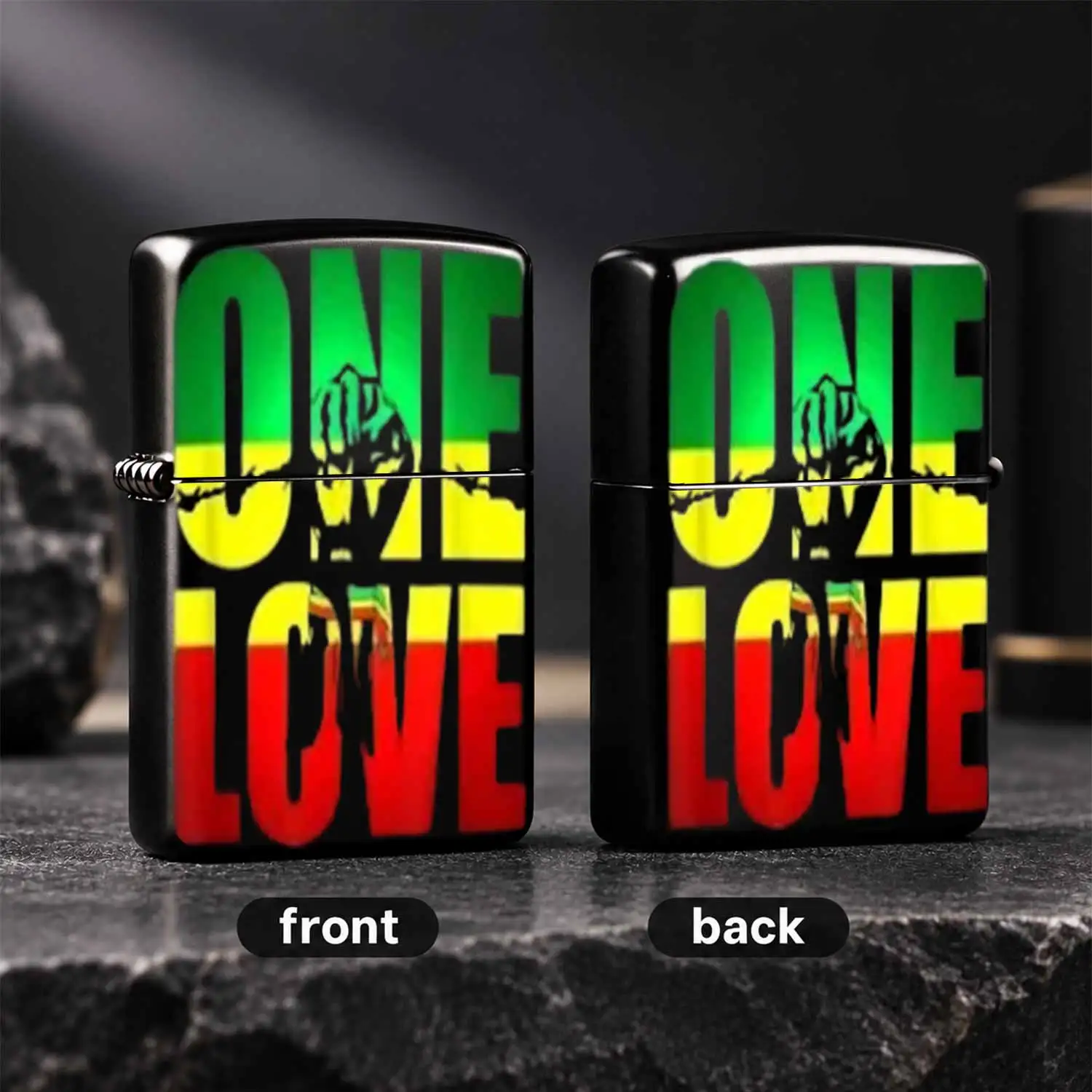 Reggae Style One Love Themed Portable Igniter, Classic Rasta Color Design, Practical Daily Carry Accessory, Ideal For Outdoor Camping, Gathering Parties, Festive Gifting, Multi-Scenario Usable Durable Functional Daily C A Humorous And Inter