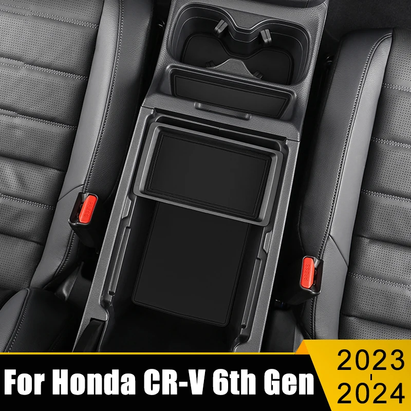 

For Honda CR-V 6th Gen 2023 2024 2025 CRV Hybrid Leather Car Gate Slot Pad Cup Cushion Sticker Non-Slip Rug Mats Accessories