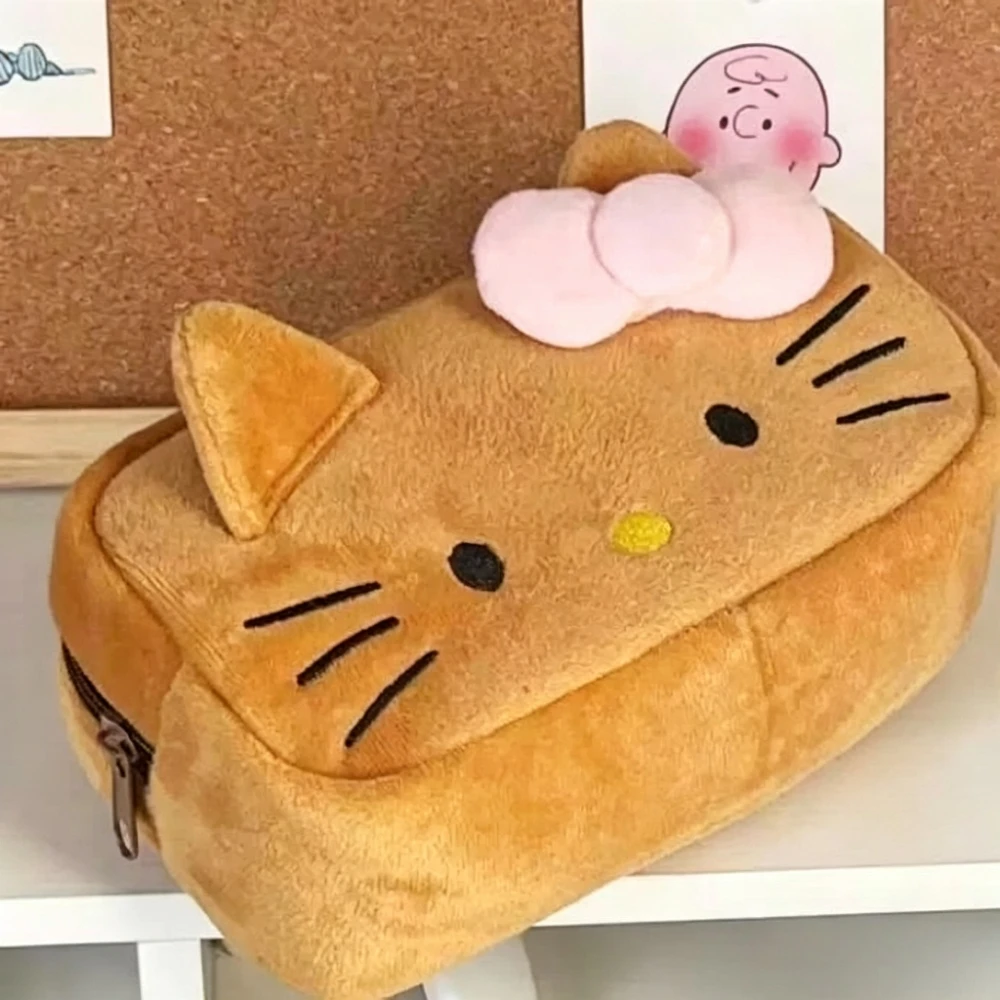 Neue angesagte Anime-Katzen-Aufbewahrungstasche, Stiftetui, Kosmetiktasche, große Kapazität, Kawaii-Schreibtisch-Organizer, niedliche Reisetasche – Detail 13