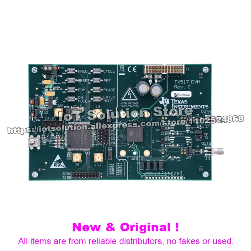 TX517EVM TX517 dual-channel high-voltage multilevel fully-integrated ultrasound transmitter evaluation module
