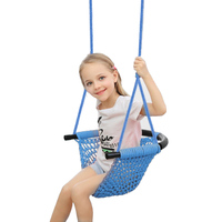 U-shape Children Swing Indoor Outdoor Baby 100kg Bearing Home Courtyard Rope Net Seat Hanging Chair Playground Equipment