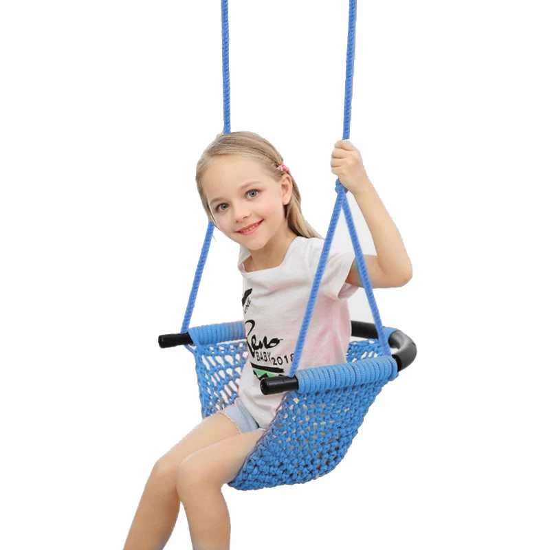 U-shape Children Swing Indoor Outdoor Baby 100kg Bearing Home Courtyard Rope Net Seat Hanging Chair Playground Equipment