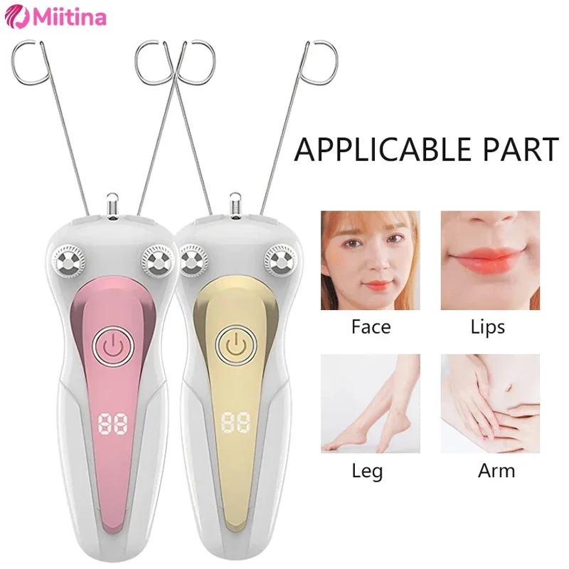 

Mini Electric Facial Body Hair Removal USB Cotton Thread Epilator Shaver Trimmer Devices Women Neck Lip Chin Arm Leg Depilation