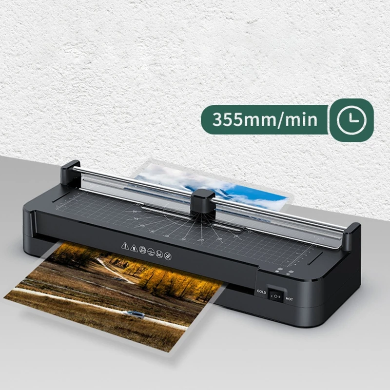 A3 Laminator Machine for Laminating Photo Cards Portable Thermal Lamination Paper Cutter for Personal Office School Dropshipping