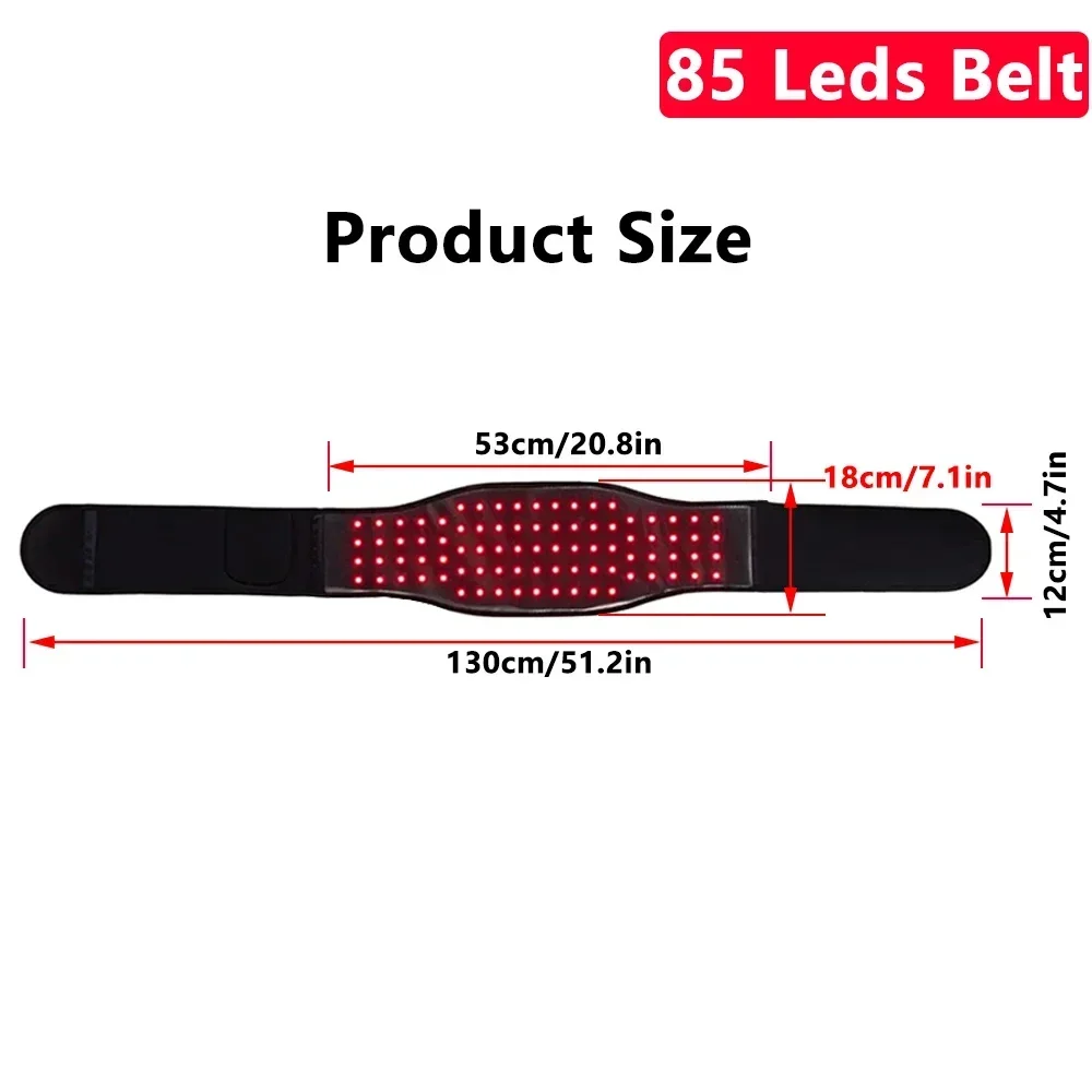 NEW Red Light Wrap Belt,85 Leds Red Lamp Waist Body Belt Near Infrared 850nm&660nm for Fat Weight Loss Sliming Fatigue Relief